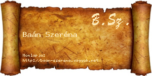 Baán Szeréna névjegykártya